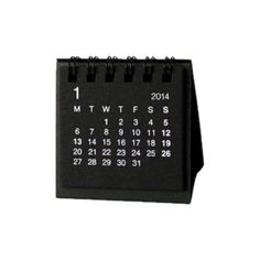 a black calendar with the date on it