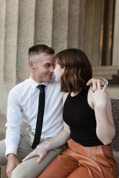 Christina Ellis Photography captured this photo during a downtown Nashville couples photoshoot at Centennial Park. This was such a natural and effortless way to capture this beautiful couple as they celebrated their wedding anniversary. This Nashville photoshoot and elegant couple photo outfit is all you need for romantic photos. These intimate couples poses and dreamy photography shoots are in for the 2023 engagement sessions! For more photos, visit my website! #christinaellisphotography #cou