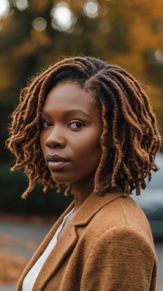 Elegant Ash Brown Locs for Effortless Style ✨ Natural Hair Haircuts, Colored Box Braids