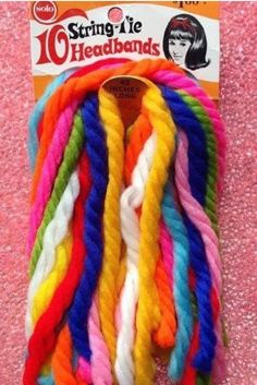 multicolored braids are on display in a package