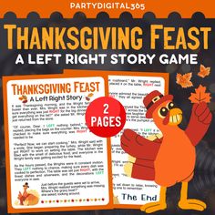 Thanksgiving Left Right Game | Funny Thanksgiving Left Right Story | Pass the Gift Exchange Game | Thanksgiving Party Games | Instant Download Make your Thanksgiving gathering unforgettable with this Printable Left Right Thanksgiving Game! This hilarious and engaging Left Right Story is perfect for a fun gift exchange or as a lively addition to your Thanksgiving party games collection. Simply print the story, gather your family and friends, and let the fun begin as the gifts are passed left and Personalized Left Right Gift Exchange Stories, Thanksgiving Left And Right Game, Thanksgiving Party Games, Left Right Game, Gift Exchange Game, Thanksgiving Gathering, Thanksgiving Stories, Gift Exchange Games, Thanksgiving Party