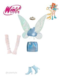 several different types of toys are arranged in the shape of letters v and w, including fairy