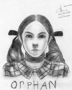 Horror Movie Drawings Pencil, Esther Orphan, Scary Clown Drawing, Orphan 2009, Slashers Fanart, Esther Coleman, Orphan Movie, Isabelle Fuhrman, Infinity Wallpaper