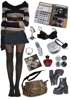 Mode Hippie, 2000s Fashion Outfits, Grunge Goth, Mode Inspo, Alternative Outfits, 2000s Fashion