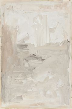 an abstract painting with white and gray colors