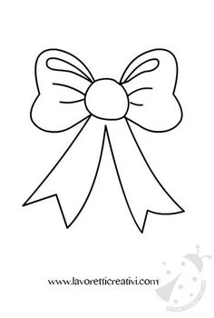 a bow with a large ribbon on the front and side of it, in black and white