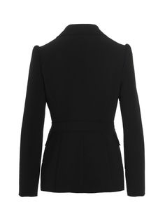 Single-breasted blazer with belt detail, front buckle and buttons. Composition: 89% polyester 11% polyurethane Elegant Fitted Outerwear With Belt Loops, Elegant Workwear Blazer With Belt Loops, Designer Belted Blazer For Work, Chic Fitted Outerwear With Belt Loops, Elegant Fall Blazer With Belt Loops, Elegant Outerwear With Belt Loops And Suit Collar, Elegant Outerwear With Suit Collar And Belt Loops, Designer Office Blazer With Suit Collar, Luxury Tailored Belted Blazer