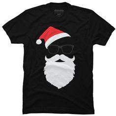 Hipster Santa Face with Hat beard & Glasses Christmas is a cozy ring spun cotton t-shirt designed by TronicTees for Design By Humans. Pick up this tee and support one of our global artists today. Beard And Glasses, Hipster Santa, Santa Face, Sleeve Packaging, Christmas Is, Black Media, Workout Shorts, Black Tee, Cotton T Shirt