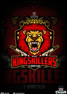 the logo for kingkillers esport club, which features a lion's head with