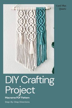 a book cover with the title diy crafting project written in white and blue