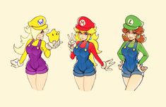 three women dressed in different outfits, one is holding a nintendo wii game controller and the other has a pokemon pikachu