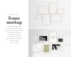 the frame mock up is shown in three different sizes