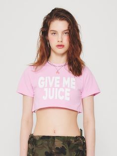 Composition : COTTON 89% SPAN 11%Color: PINKCountry of Origin : KOREA Pink 90s Style Spring Tops, Micro Crop Top, Korean Girl, Give It To Me, Crop Top, Top Outfits, Crop Tops, Clothes For Women, Pink