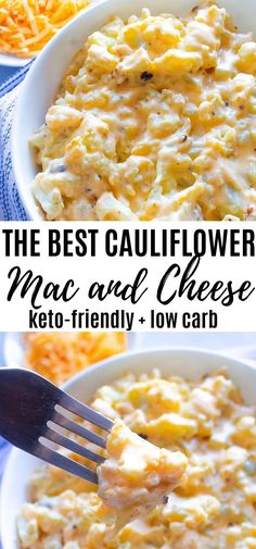 the best cauliflower macaroni and cheese keto - friendly low carb