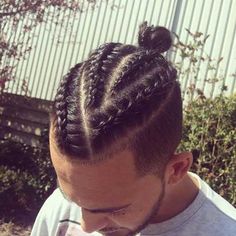 Man Braids, Bun Braids, Smart Hairstyles, New Long Hairstyles, Braided Man Bun, Braid Styles For Men, Trendy We Fryzurach, Braids For Boys, Viking Hair