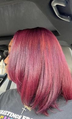 Adore Semi Permanent Hair Color, Magenta Hair Colors, Burgundy Hair Dye, Pressed Natural Hair, Broken Record, Magenta Hair, Silk Press Natural Hair, Girl Hair Colors, Dyed Hair Inspiration