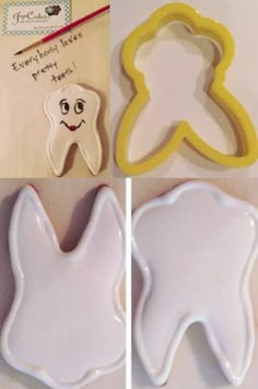 the cookie cutters have been made to look like toothpaste