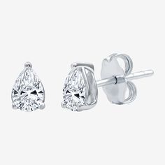 Diamond Clarity: Si2-I1Earring Back: Screw Back PostSetting: ProngShape: PearStone Cut: PearDiamond Color: H-IMetal Color: WhiteRounded Carat Weight: 1 Ct. T.w.Care: Wipe CleanStone Type: 2 Lab Grown DiamondAuthenticity: Lab Grown DiamondBirthstone: April BirthstoneEarrings Type: Post EarringsEarrings Style: Stud Earrings, Solitaire EarringsMetal: 10k White GoldAssembled in the US from Imported Materials Classic Pear-shaped White Gold Diamond Earrings, White Gold Pear-shaped Brilliant Cut Earrings, White Gold Pear Shaped Brilliant Cut Earrings, Classic Platinum Pear-shaped Diamond Earrings, White Pear-shaped Diamond Earrings Fine Jewelry, Pear-shaped Brilliant Cut White Gold Earrings, White Pear-shaped Diamond Earrings, Gia Certified White Gold Teardrop Earrings, Gia Certified White Gold Pear-shaped Earrings