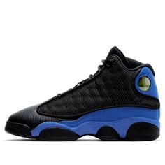 Kids Air Jordan 13 Retro GS ' Royal' Black/Black/White/Hyper Royal Big Kids Basketball Shoes Retro 13, Retro Basketball Shoes, Air Jordan 13 Retro, Kids Basketball, Jordan 13 Retro, Limited Edition Sneakers, Cute Nike Shoes, Cute Nikes, Jordan 13