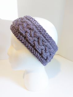 Cute and Cozy handknit ear warmer in Lavender Sheep's wool.  Features a braided cable design.  Stretchy, soft and warm.  A great gift for yourself or someone else.   Please note that this is in an Adult small in size.  See photos and sizing information. CARE AND CONTENT Sheep's wool. Hand wash in cool water, lay flat to dry. All the items in my shop are made by me in my smoke-free home-- or out in the fresh air while my children enjoy the beautiful area of the world where we live. SIZE This head Knitted Yarn Headband, One Size, Knitted Yarn Headband, Knitted Yarn Headband One Size, Knitted Yarn Headband One Size Fits Most, Knit Ear Warmer, Wool Headband, Back To School College, Ear Warmer, Earmuffs