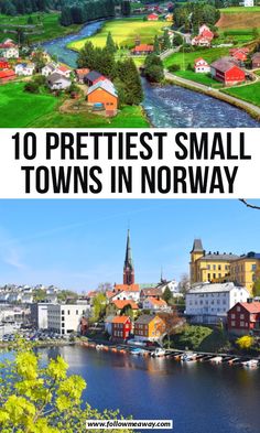 small towns in norway with text overlay reading 10 prettiest small towns in norway