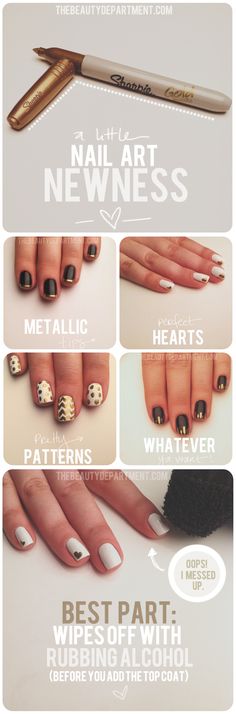 Brilliant! Sharpie Nail Art, Sharpie Nails, Do It Yourself Nails, Different Nail Designs, Nagel Tips, Diy Nail Art, Girls Nails, China Glaze, Nail Art Hacks