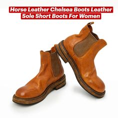 Horse Leather Chelsea Boots Leather Sole Short Boots For Women In Black/Brown/Coffee

We use natural horse leather and vegetable tanned shrinkage technology to enhance the flexibility. We keep the natural properties of leather, so each shoes is unique. Please do not mind the patterns left by nature. We use water-washing process for the shoes, After natural drying, wrinkles will be left. We use the goodyear welted and internal and external stitching workmanship. We simplified some goodyear process, we do not use cork footbed.

Color: Black/Brown/Coffee
Material: Horse Leather
Lining: Horse Leather
Insole: Horse Leather
Sole: Cow Leather and Rubber
Platform: 3 cm/1.18"
Tube Height: 36 cm/14.17"
Fit: Medium to Wide, Runs Normal.
Origin: Made in China Brown Oiled Leather Chelsea Boots With Leather Sole, Brown Vegetable Tanned Leather Shoes With Round Toe, Brown Leather Chelsea Boots For Outdoor, Vegetable-tanned Leather Chelsea Boots With Round Toe, Brown Chelsea Boots With Vibram Sole And Round Toe, Brown Chelsea Boots With Vibram Sole, Vegetable-tanned Brown Leather Shoes, Chelsea Boots Leather, Women In Black