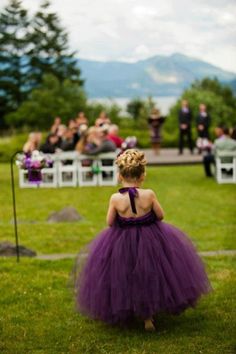 plum purple tulle flower girl dresses Plum Purple Wedding, Plum Wedding, Wedding Colors Purple, Tulle Balls, Dress Idea, Tulle Ball Gown, Wedding Flower Girl, Mod Wedding, Walking Down The Aisle