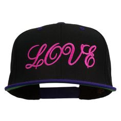 Calligraphy Love Embroidered Snapback Cap Adjustable Visor Fitted Hat With Embroidered Logo, Adjustable Fitted Visor With Embroidered Logo, Adjustable Visor With Embroidered Logo, Adjustable Fitted Hat With Embroidered Logo And Flat Brim, Adjustable Fitted Hat With Embroidered Logo And Flat Bill, Adjustable Fitted Hat With Embroidered Logo, Adjustable Flat Brim Fitted Hat With Embroidered Logo, Adjustable Snapback With Embroidered Logo, Adjustable Snapback Hat With Embroidered Logo