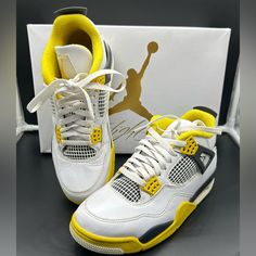 Questions? Leave A Comment Below! Box Included Air Jordan 4 Yellow, Jordan 4 Yellow, Nike Air Jordan 4 Retro, Nike Air Jordan 4, Jordan 4 Retro, Air Jordan 4, Air Jordan 4 Retro, S 10, Nike Air Jordan