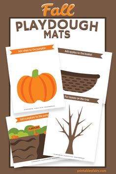 printable fall playdough mats for kids