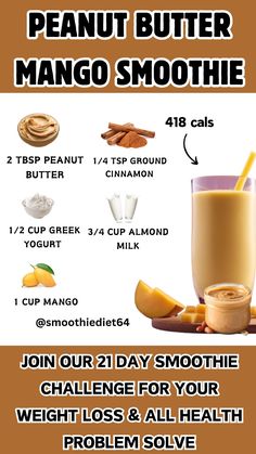 the benefits of peanut butter and mango smoothie