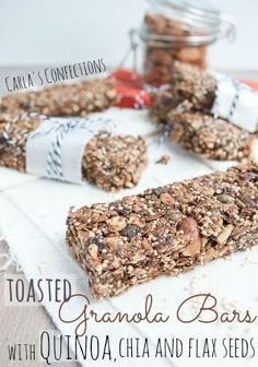 granola bars with quinoa and flax seeds