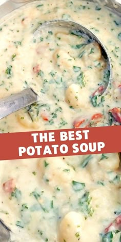 The Best Potato Soup, Best Potato Soup, Hearty Soup, Savory Soups, Soup Chili, Easy Soup, Think Food, Soup And Sandwich, Easy Soups