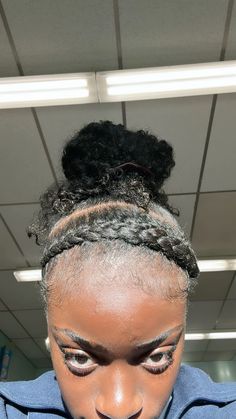 Braids With Ponytail Natural Hair, Natural Braided Ponytail, Conrows Lines Natural Hair Short, Basketball Hairstyles, Natural Braided Hairstyles, Cute Natural Hairstyles, Hair Puff, Cute Curly Hairstyles, Quick Natural Hair Styles