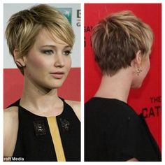 #shorthair #jenniferlawrence Jennifer Lawrence Pixie Haircut, Jennifer Lawrence Short Hair Pixie, Jennifer Lawrence Pixie, Jennifer Lawrence Short Hair, Short Hair Pixie Cuts, Pixie Haircut For Thick Hair, Short Hairstyles For Thick Hair, Mom Hairstyles, Very Short Hair