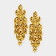 • Color : Topaz, Gold• Size : 1' X 3.25'• Post Back• Long Crystal Marquise Earrings Long Crystal Earrings, Pageant Earrings, Marquise Earrings, Evening Earrings, Premium Jewelry, Prom Earrings, Cluster Earrings, Crystal Stone, Earrings Collection