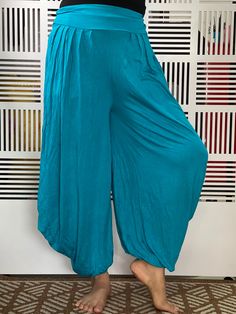 "Yoga Pant Low Cut Harem Pants Cotton made from 100% Rayon, yoga pants, comfortable lady for yoga lover - Free-size for Yoga Love, Sporty Girl - Condition: Brand new without tags. 100% Rayon- Made in Thailand Approx. Measurement: Waist: 30\"- 42\" Hip 46\" Length: 37\" Ankel 9\"-13\" ♥ PAYMENT We accept payments via PayPal only. ♥ Shipping : - All items will be shipped within 1 business day after received payment. We ship items via DHL Express. ♥ Delivery Time : USA only 2 business days Canada: Solid Color Long Yoga Pants For Summer, Solid Color Summer Yoga Pants, Stretch Wide-leg Harem Pants For Loungewear, Comfortable Stretch Harem Pants For Loungewear, Full Length Casual Yoga Pants For Relaxation, Casual Full-length Yoga Pants For Relaxation, Non-stretch Casual Sweatpants For Yoga, Casual Full Length Yoga Pants For Relaxation, Casual Ankle-length Harem Yoga Pants