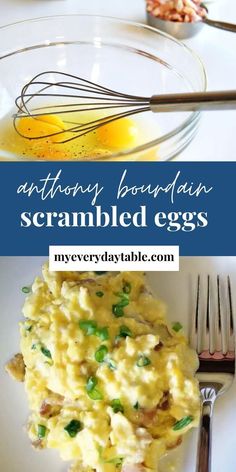 Make delicious scrambled eggs with a secret ingredient! This recipe results in the creamiest eggs, even if you overcook them! Check out this easy breakfast recipe inspired by Anthony Bourdain that is kid-friendly and loved by everyone! Great for breakfast or brunch.