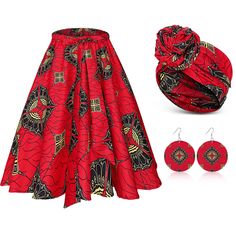 PRICES MAY VARY. What You Receive: the women Ankara African traditional costume outfit set includes 1 piece of African print high waist skirt, 1 piece Ankara African print soft head wraps headband and 1 pair of wooden painted ethnic style drop dangle earrings, which is a thoughtful combination that can let you dress in the attractive African style in daily life or at different parties Reliable Materials: made of quality polyester fabric, the African print high waist skirt is thin and soft, ideal Zulu Attire For Ladies, African Wrap Skirt, Afro Cornrows, African Attire For Women, African Bohemian, Dashiki Skirt, Skirt Traditional, Griffin Family, Dresses Casual Boho