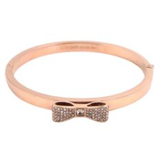 Make A Unique And Fun Statement With This Gorgeous Rose Gold Kate Spade Ready Set Bow Bangle Bracelet. It’s Always A Good Time To Add A Little Shine. Perfect For Stacking Or Wear Alone. Shiny Rose Gold Plated Metal With Glass Stones Slides On Weight: 26.24g Inner Circumference: 2.5" Brand New. Never Worn. Includes Kate Spade Jewelry Bag Perfect Accessory For Easter, Gift, Wedding, Valentine’s Day, Christmas Day, Anniversary Day, Thanksgiving Day, New Year's Eve And Birthday To Show Your Charm. S Kate Spade Bracelet, Kate Spade Bangle, Bow Bracelet, Jewelry Bag, Silver Bangle Bracelets, Stone Gold, Spade Jewelry, Kate Spade Jewelry, Hinged Bangle