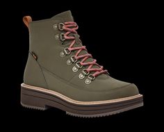 A water-resistant boot with soft microfiber lining and reconstituted leather, the women's Midform Lace boot is a great everyday walking option from Teva®. Casual Lace-up Boots With Lug Sole For Outdoor, Outdoor Ankle Lace-up Boots With Platform, High Ankle Platform Boots For Outdoor, Casual Combat Boots With Lug Sole For Outdoor, Outdoor High Ankle Platform Boots, Platform Ankle Combat Boots For Outdoor, Casual High-top Platform Boots For Outdoor, Reinforced Heel Hiking Boots, High-top Platform Combat Boots For Outdoor