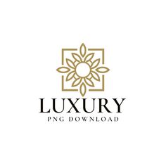 the logo for luxury png download, which is designed in gold and black