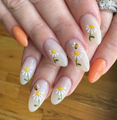 35 Cute Easter Nails Designs and Nail Art Ideas for 2024 Dahlia Nail Art, Preschool Nails, Nail Idea Spring, Unique Nail Designs Creative Beautiful, Pattern Nails Designs, Summer Nails Ideas 2024, Folk Nails, May Nail Art, Nail Art Easter