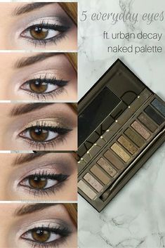 Naked Palette Looks, Neutrals Palette, Urban Decay Eyeshadow, How To Apply Eyeliner, Trendy Makeup, Urban Decay Makeup, Smokey Eyes