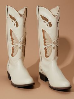 Step into a world of bold, iconic style with these Butterfly Cut Out Western Boots, designed to make a statement wherever you go. Cut Out Boots, Tan Strappy Heels, Fall Footwear, Cutout Boots, Butterfly Cut, Trending Heels, Booties For Women, Skirts With Boots, Wrap Heels