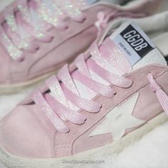 Cheap Pink Lace-up Running Shoes, Luxury Pink Sneakers With Laces, Casual Pink Glitter Sneakers, Cheap Pink Lace-up Canvas Shoes, Pink Glitter Lace-up Sneakers, Synthetic Lace-up Sneakers With Glitter Accents, Pink Low-top Sneakers With Glitter Accents, Pink Glitter Synthetic Sneakers, Glitter Flats