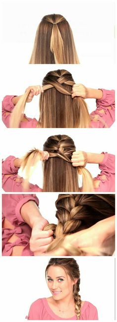 French Braids, Easy Braids, Braids Hairstyles, French Braid, Hair Dos, Hair Designs, Braid Styles