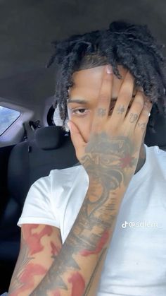 Dreadhead With Tattoos, Side Face Pic, Faceclaim Male, Tattos For Guys, Men Core, Mens Twists Hairstyles, Black Hair Cuts, Cute Dreads