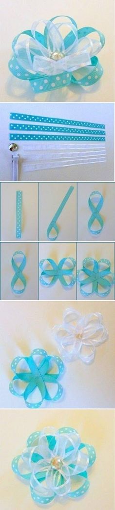 the instructions for how to make bows with ribbon